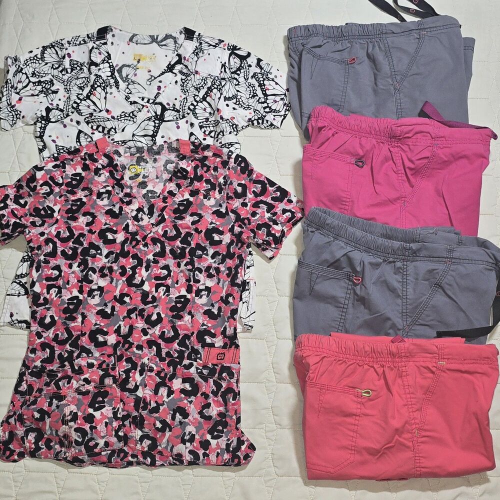 Scrub Set Bundle WonderWink WonderFLEX Women XXS/XS Petite Mix and Match